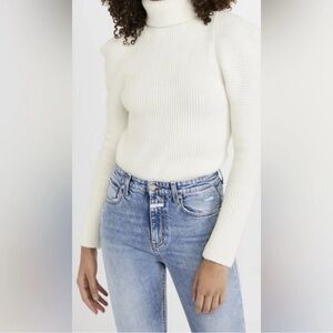 RELOVE LINE & DOT  Kaylee Turtleneck Puff Structured Sweater